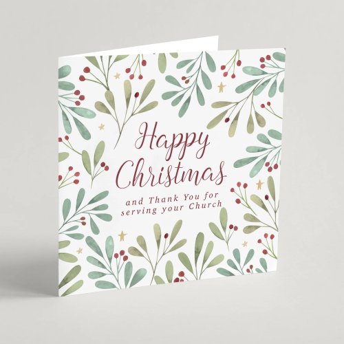 Happy Christmas and Thank You For Serving Single Christmas Card