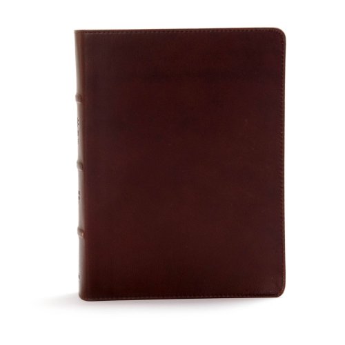 CSB Study Bible, Brown Genuine Leather, Indexed