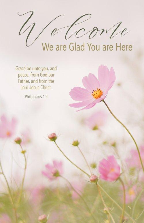 General Worship Bulletin: We Are Glad You Are Here - Spring (Package of 100)