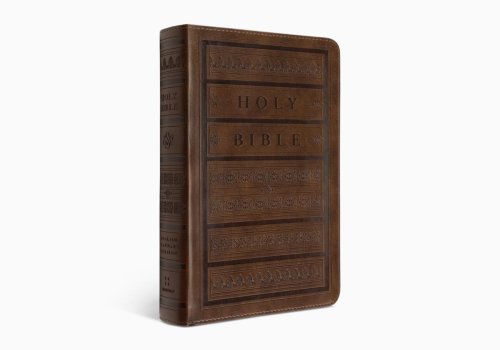 ESV Large Print Personal Size Bible (Trutone, Brown, Engrave