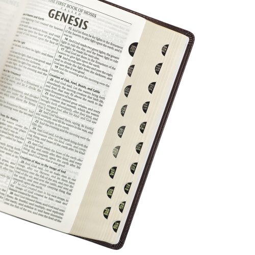 KJV Bible Deluxe Gift Faux Leather, Dark Brown