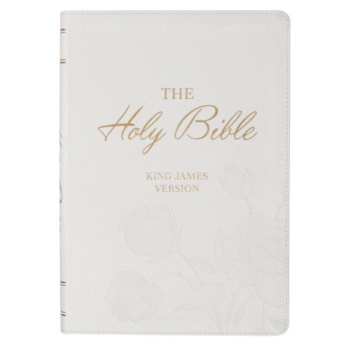 KJV Bible Super Giant Print Faux Leather, White