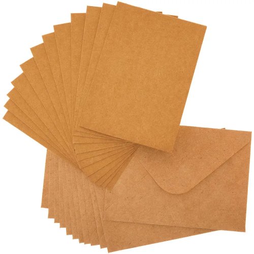 Kraft Greeting Card Blanks (Pack of 12)