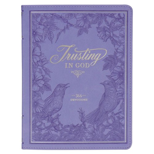 Devotional Trusting God Purple Faux Leather