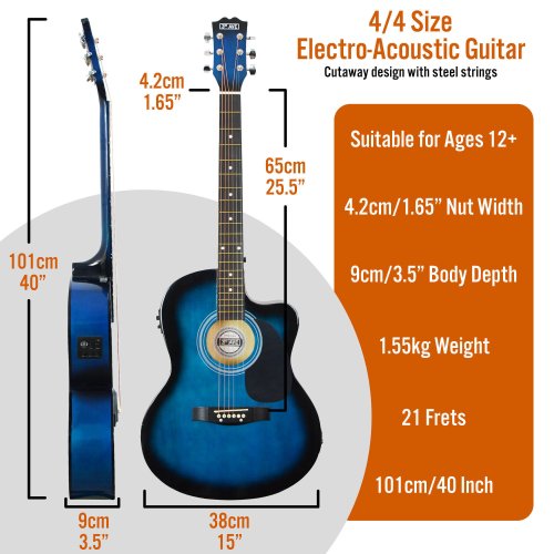 3rd Avenue Electro-Acoustic Guitar Pack - Blueburst