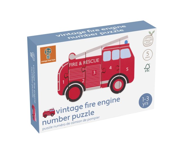 Vintage Fire Engine Number Puzzle (FSC®)