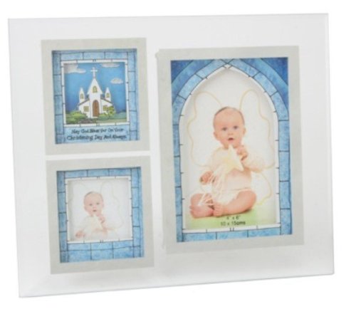 Christening Day Blue 3D Frame