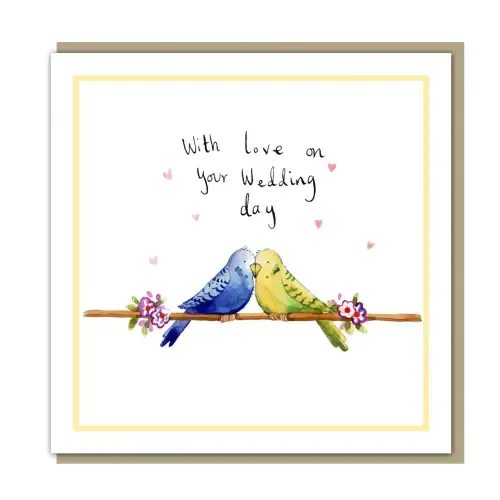 Love Birds Wedding Card