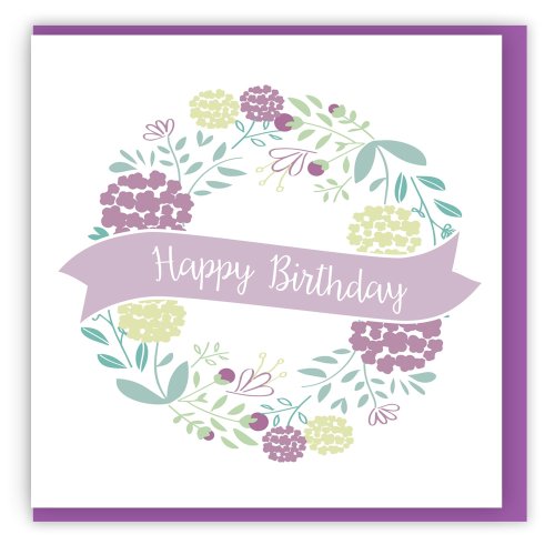 Happy Birthday (Purple) Single Card