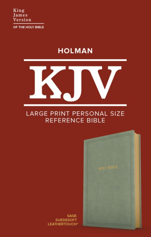 KJV Large Print Personal Size Reference Bible, Sage Suedesoft LeatherTouch