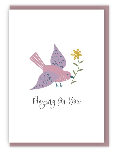 'Praying for You' (Birds of Joy) with bible verse A6 Greeting Card