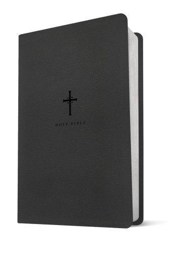 NLT Large Print Premium Value Thinline Bible, Filament Enabled (LeatherLike, Black Cross)