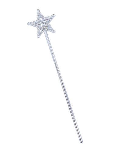 Silver Star Wand Clear Star Gem - Nativity Costume