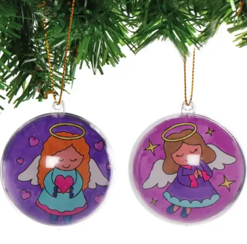 Angel Colour-in Baubles - Pack of 8