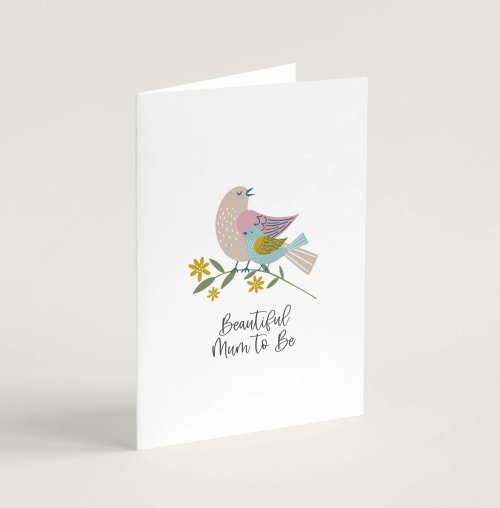 'Mum to Be' (Birds of Joy) with bible verse A6 Greeting Card