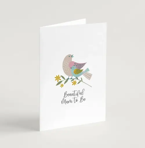 'Mum to Be' (Birds of Joy) with bible verse A6 Greeting Card