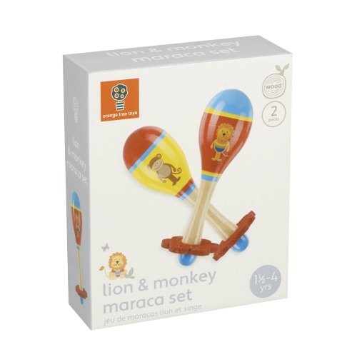 Lion & Monkey Maraca Set (FSC®)