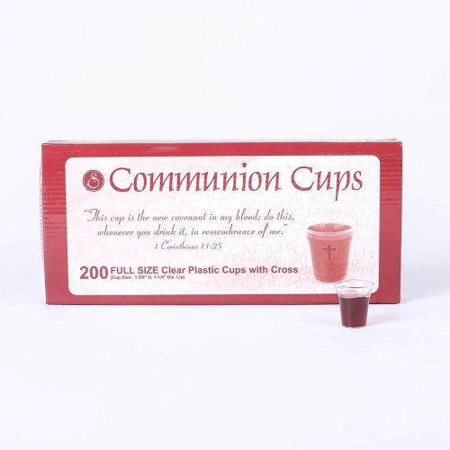 Disposable Communion Cups (Cross) - Pack of 200 (1 3/8")