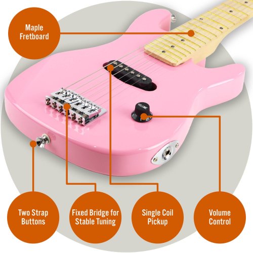 3rd Avenue Junior Electric Guitar Pack - Pink