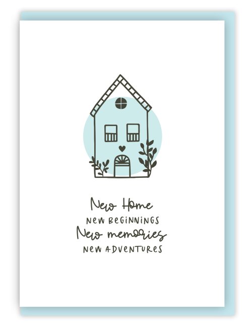 'New Home, New Beginnings' (Scandi Home) A6 Greeting Card