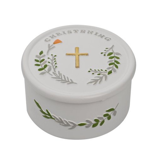 Faith & Hope Resin Trinket Box - Christening