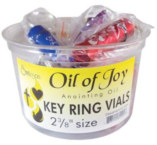 Keyring Oil of Joy Vial - 2.5 inch Large (Pack of 12)