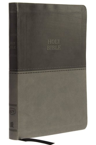 KJV, Value Thinline Bible, Large Print, Imitation Leather, Gray, Red Letter Edition