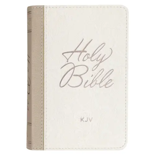 KJV Bible Mini Pocket Faux Leather, White