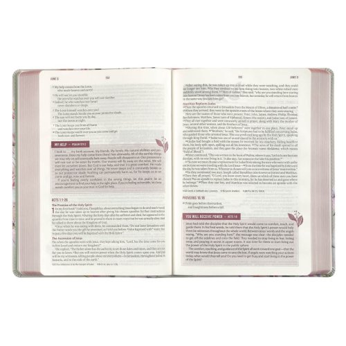 Devotional Bible NLT for Women Faux Leather, Floral