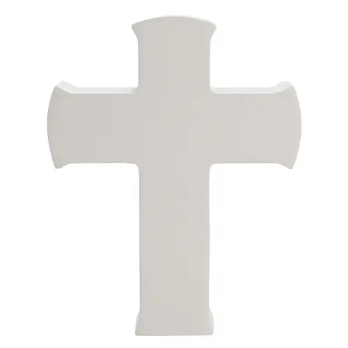 Faith & Hope Mantel Cross Plaque - Plain