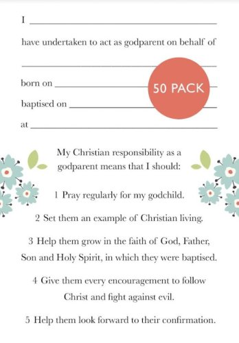 Godparent Card 2024 - Pack of 50