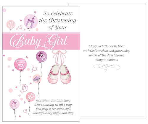 To Celebrate the Christening of your Baby Girl - Single Card