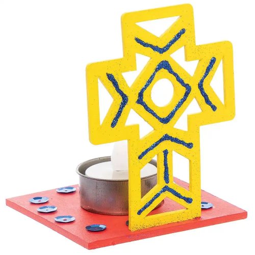 Cross Wooden Tealight Holder Kits