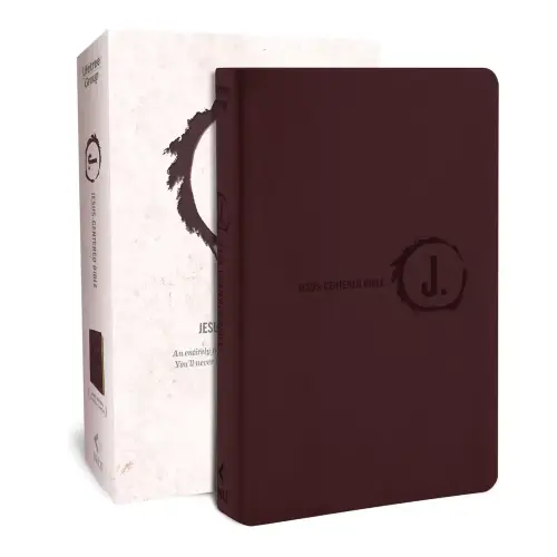 NLT Jesus-Centered Bible, Brown Leatherette cover