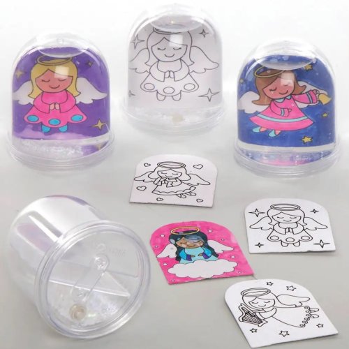 Angel Colour-in Snow Globes