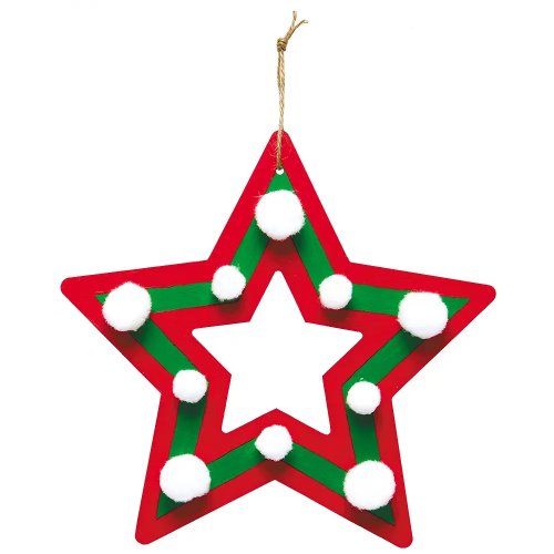 Star Wooden Wreaths Pack of 6