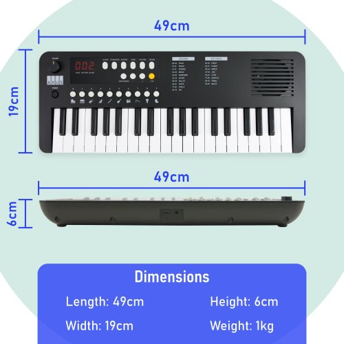 Axus Mini Keyboard 37 Key Keyboard - Black