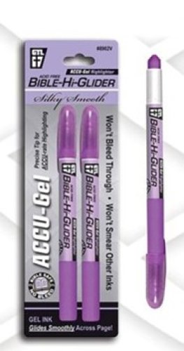 Bible Hi-Glider Highlighters Violet 2 Pack