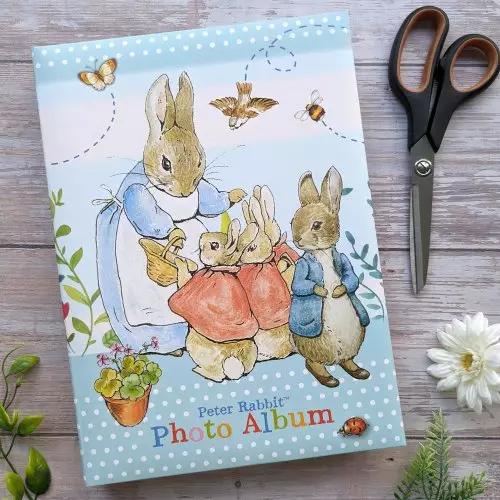 Portrait Photo Album In A Box - Peter Rabbit Pastel Stripes