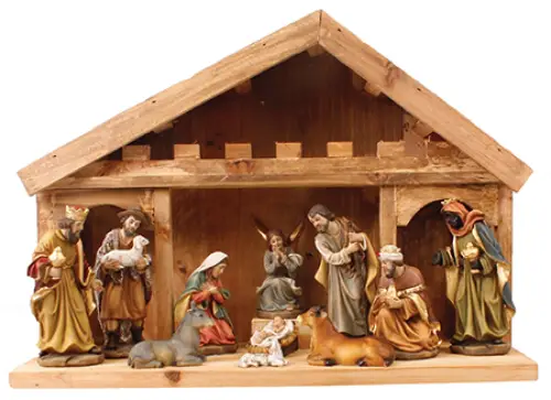 11 Piece 6" Resin Nativity Set with Stable