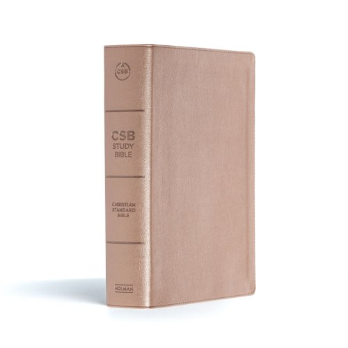 CSB Study Bible, Rose Gold LeatherTouch, Indexed