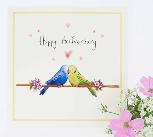 Anniversary Birds Single Card