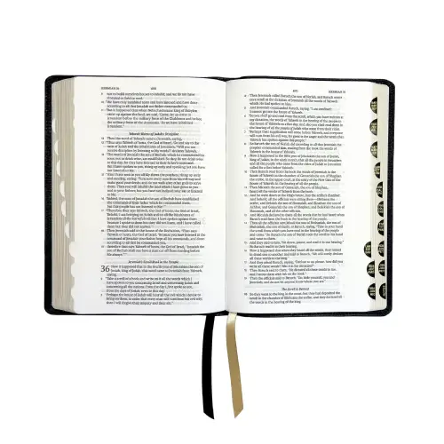 Legacy Standard Bible, Handy Size Paste-Down Black Cowhide Red Letter