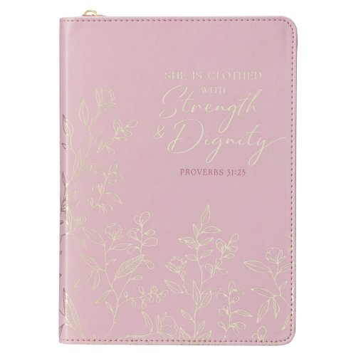 Journal Classic Zip Pink Strength & Dignity Prov. 31:25