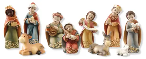 10 Piece 4 1/2" Children's Nativity Set