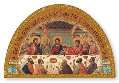 Last Supper Gold Foil Wood Plaque