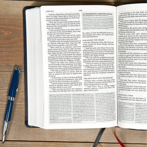 KJV Everyday Study Bible, Charcoal LeatherTouch