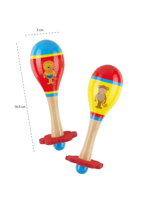 Lion & Monkey Maraca Set (FSC®)