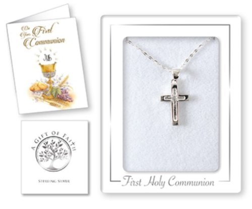 Communion Sterling Silver Cross Necklet