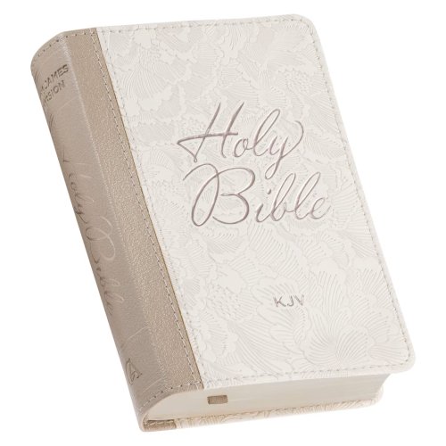 KJV Bible Mini Pocket Faux Leather, White